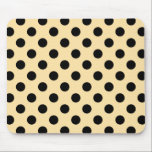 Tapis De Souris Pois noirs sur jaune pâle<br><div class="desc">Pois noirs sur jaune pâle</div>