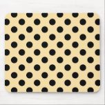 Tapis De Souris Pois noirs sur jaune pâle<br><div class="desc">Pois noirs sur jaune pâle</div>