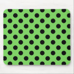 Tapis De Souris Pois noirs sur vert citron<br><div class="desc">Pois noirs sur vert citron</div>