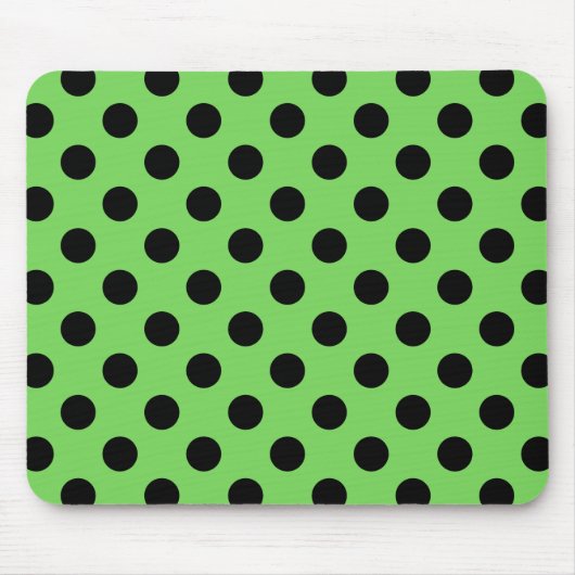 Tapis De Souris Pois noirs sur vert citron (Devant)