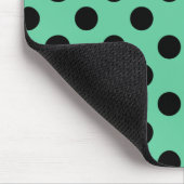 Tapis De Souris Pois noirs sur vert menthe (Coin)