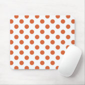 Tapis De Souris Pois orange brûlés (Avec souris)