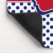 Tapis De Souris Pois rayé bleu blanc rouge Mousepad (Coin)