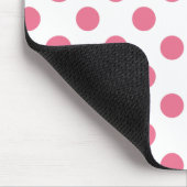 Tapis De Souris Pois rose et blanc (Coin)