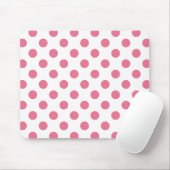 Tapis De Souris Pois rose et blanc (Avec souris)