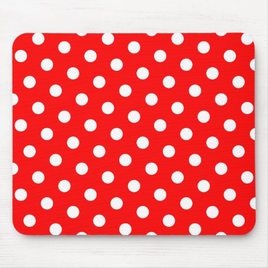 Tapis De Souris Pois rouges et blancs (Devant)