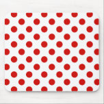 Tapis De Souris Pois rouges et blancs<br><div class="desc">Pois rouges et blancs</div>