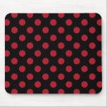 Tapis De Souris pois rouges et noirs<br><div class="desc">pois rouges et noirs</div>