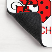 Tapis De Souris pois rouges et noirs (Coin)