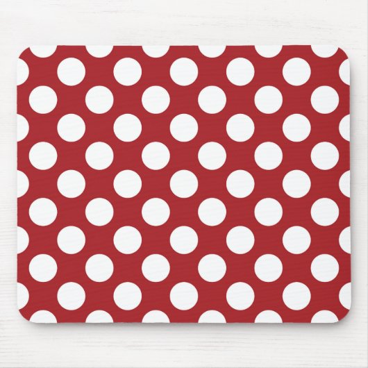 Tapis De Souris Pois rouges, Motif à points polka, points, pointil (Devant)