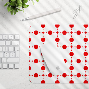 Tapis De Souris Pois rouges, Motif à points polka, points, pointil