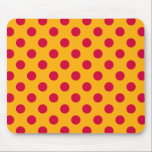 Tapis De Souris Pois rouges sur jaune<br><div class="desc">Pois rouges sur jaune</div>