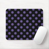 Tapis De Souris Pois ultra violets en noir (Avec souris)