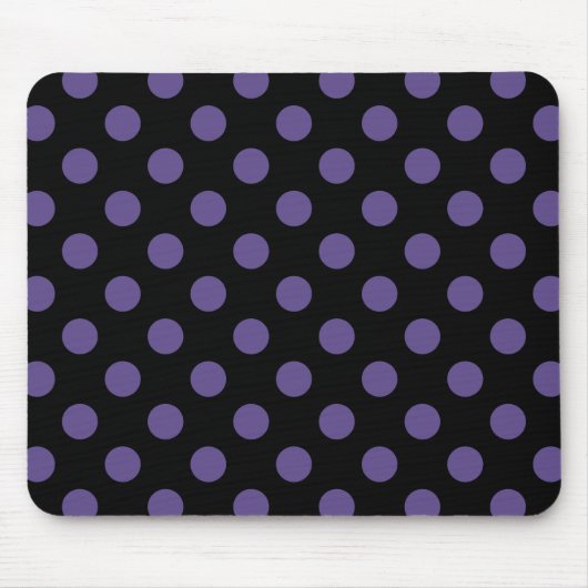 Tapis De Souris Pois ultra violets en noir (Devant)