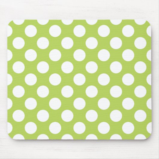 Tapis De Souris Pois verts, Motif à points Polka, points, pointill (Devant)