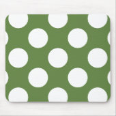 Tapis De Souris Pois verts, Motif à points Polka, points, pointill (Devant)