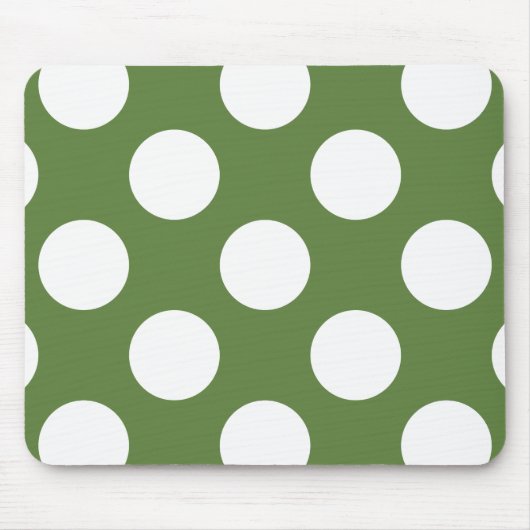 Tapis De Souris Pois verts, Motif à points Polka, points, pointill (Devant)