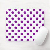 Tapis De Souris Pois violets et blancs (Avec souris)