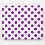 Tapis De Souris Pois violets et blancs<br><div class="desc">Pois violets et blancs</div>