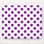 Tapis De Souris Pois violets et blancs<br><div class="desc">Pois violets et blancs</div>