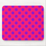 Tapis De Souris Pois violets sur cerise<br><div class="desc">Pois violets sur cerise</div>