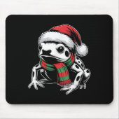 Tapis De Souris Poison Dart Frog Xmas Santa Hat Écharpe Noël Co (Devant)
