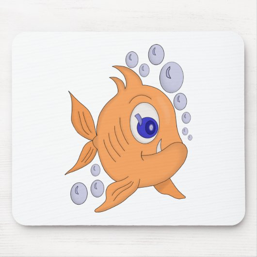Tapis De Souris Poisson avec dent pointue (Devant)