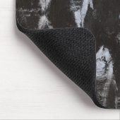 Tapis De Souris Poisson blanc fossile sur Arrière - plan noir (Coin)