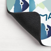 Tapis De Souris Poisson bleu de natation Abstraite (Coin)