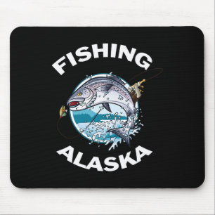 Tapis De Souris Poisson d'Alaska Saumon sauvage d'Alaska Pêche sou