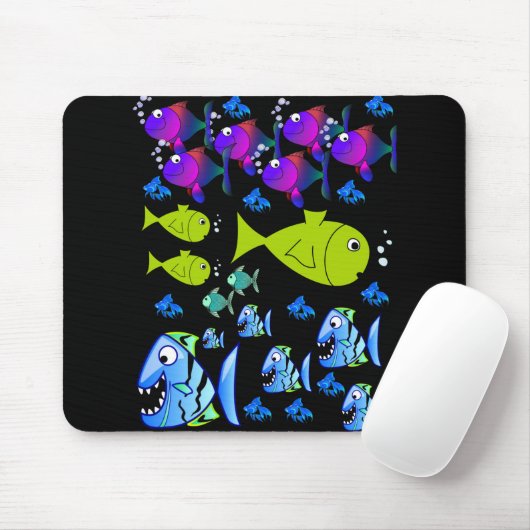 Tapis De Souris Poisson de Mousepad (Avec souris)