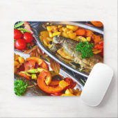 Tapis De Souris Poisson frits de mer (Avec souris)