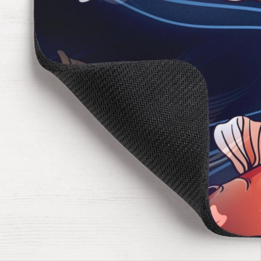 Tapis De Souris Poisson japonais Koi (Coin)