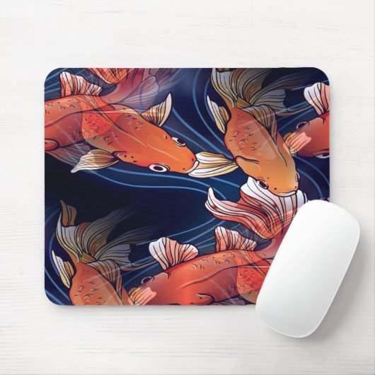 Tapis De Souris Poisson japonais Koi (Avec souris)