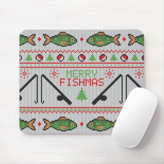 Tapis De Souris Poisson laide de Noël (Avec souris)