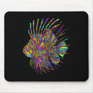 Tapis De Souris Poisson Lion Coloré Poisson Lion