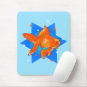 Tapis De Souris Poisson rouge avec des étoiles (Avec souris)