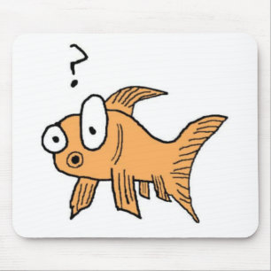 Tapis De Souris Poisson rouge confus
