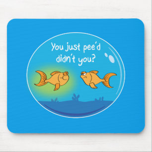 Tapis De Souris Poisson rouge contrarié