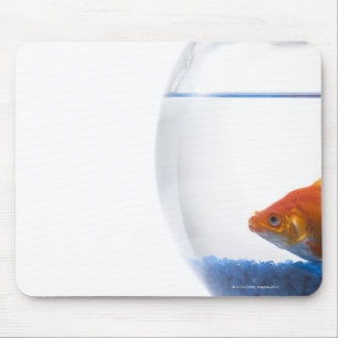 Tapis De Souris Poisson rouge dans la cuvette sur l'arrière - pla