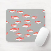 Tapis De Souris Poisson rouge et gris (Avec souris)