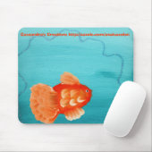 TAPIS DE SOURIS POISSON ROUGE UN MOUSEPAD DE NATATION (Avec souris)