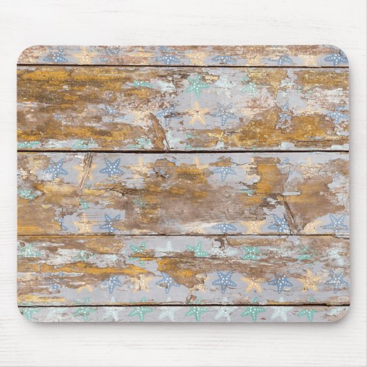 Tapis De Souris Poisson sur bois (Devant)