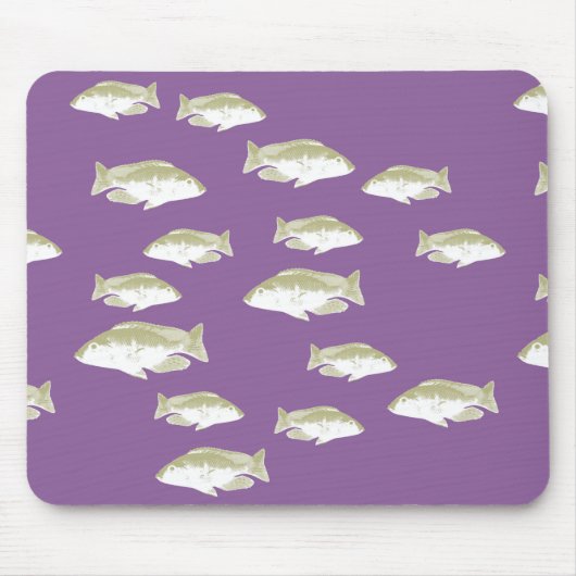 Tapis De Souris Poisson sur violet (Devant)