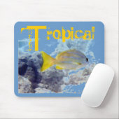 Tapis De Souris Poisson Tropical Jaune (Avec souris)