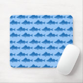 Tapis De Souris Poissons bleus de perche jaune (Avec souris)