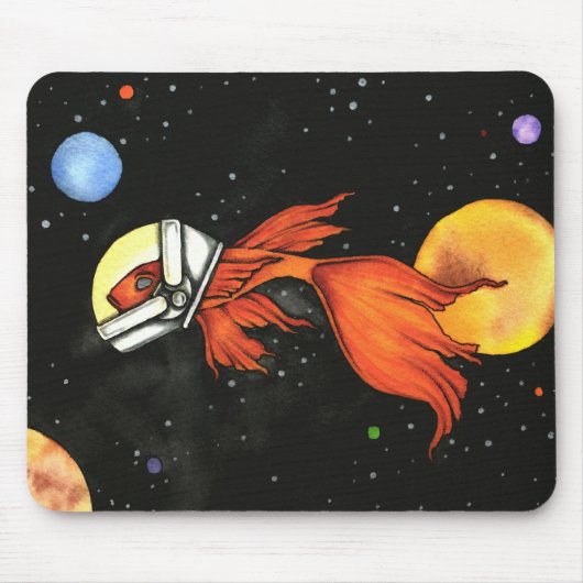 Tapis De Souris Poissons dans l'espace ! Mousepad (Devant)