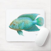 Tapis De Souris Poissons de Cichlid de Jack Dempsey (Avec souris)