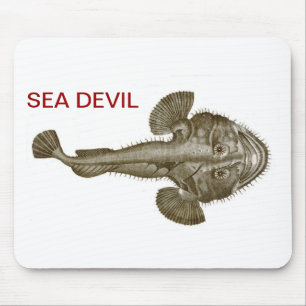 TAPIS DE SOURIS POISSONS DE DIABLE DE MER