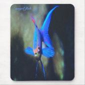Tapis De Souris poissons de Lumineux-bleu-ange, mousepad (Devant)